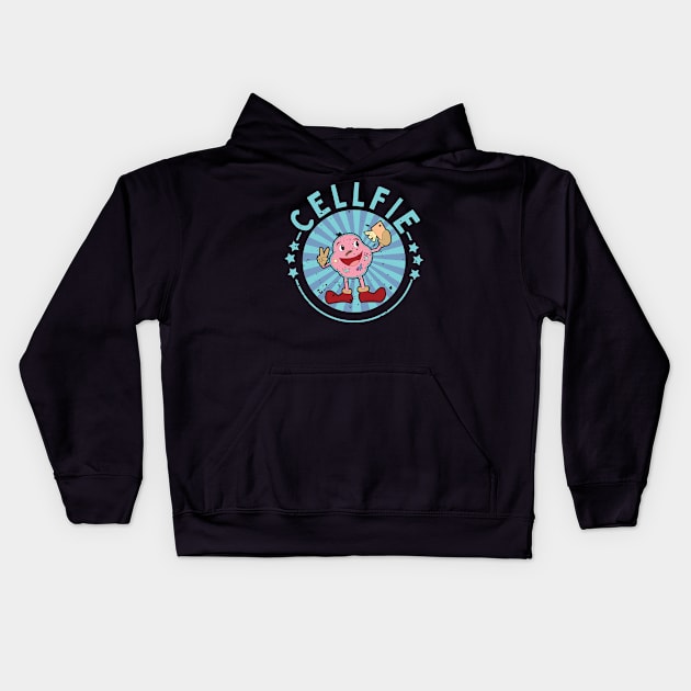 Cellfie Funny Biology Pun Kids Hoodie by Giggias